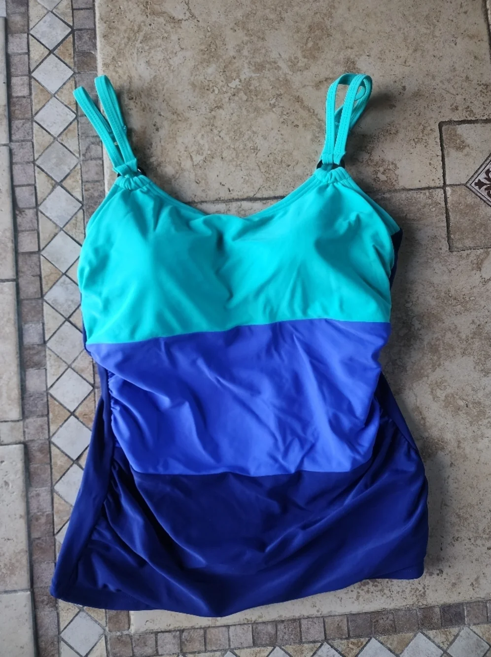 Croft & Barrow Color Block Swimsuit Top Tankini